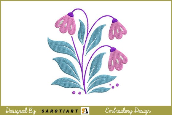 Flowers Boho Embroidery Design
