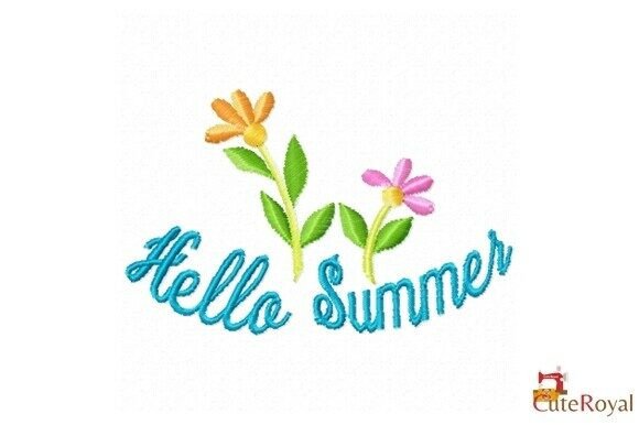 Hello Summer Floral Embroidery